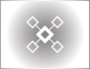 Akış şeması simge vektör.