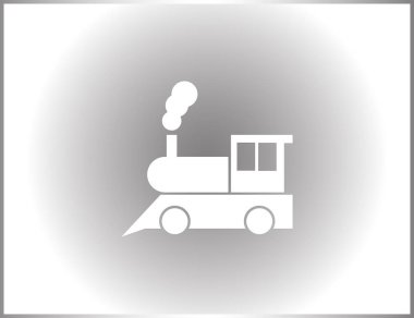 Buharlı lokomotif. Eski demiryolu web simgesi