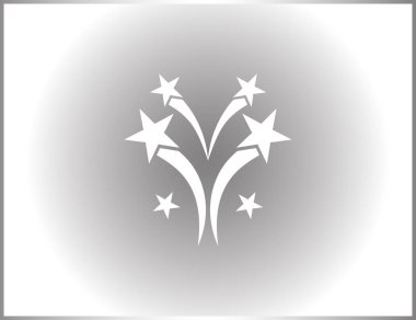 Havai fişek satırı simgesi, anahat vektör işareti