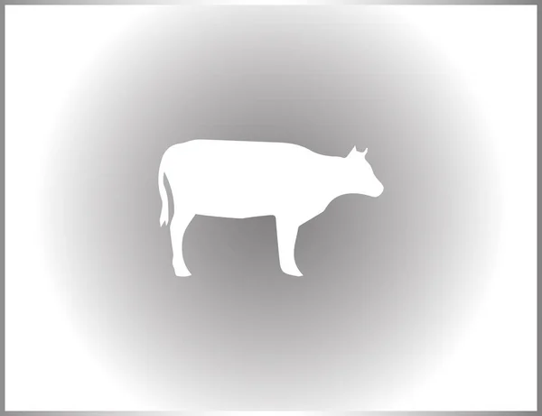 Силует корови Векторна піктограма — стоковий вектор