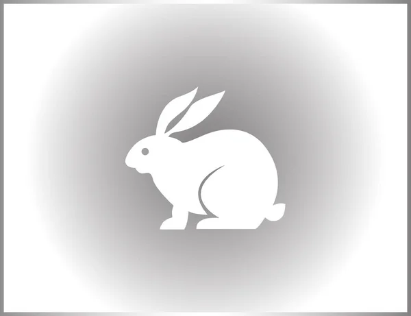 Rabbit silhouette vector illustration — Stock Vector