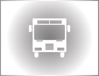 Otobüs simge vektör, katı logo illüstrasyon, sembol