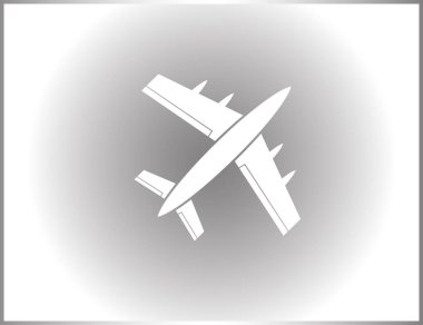Uçak simge vektör, katı logo illüstrasyon, sembol