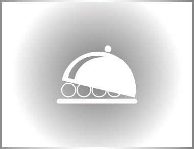 tabağı simge vektör çizim.