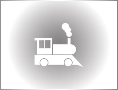 Buharlı lokomotif. Eski demiryolu web simgesi