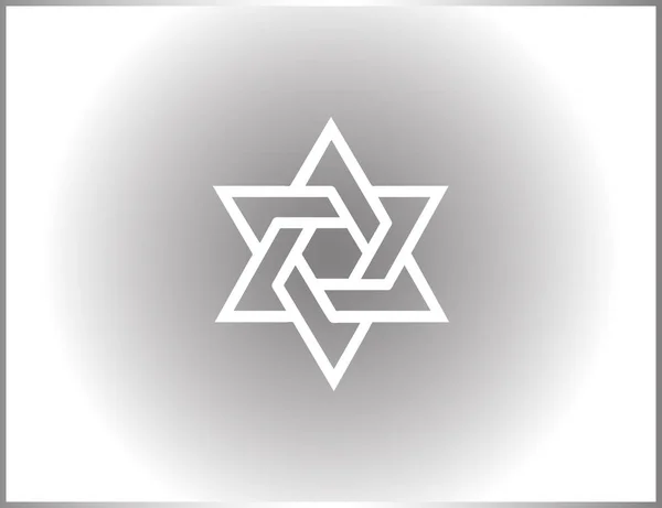 Étoile de David. Icône vecteur — Image vectorielle