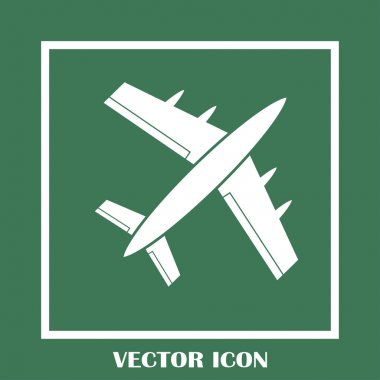 Uçak simge vektör, katı logo illüstrasyon, sembol