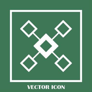 Akış şeması simge vektör.