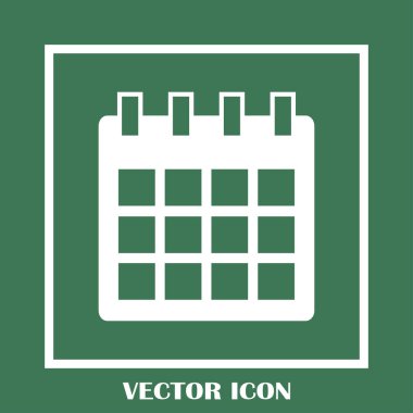 Takvim izole düz Web telefon simgesini