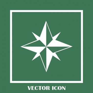 Pusula simgesini düz vektör