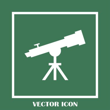 Teleskop web vektör simgesi