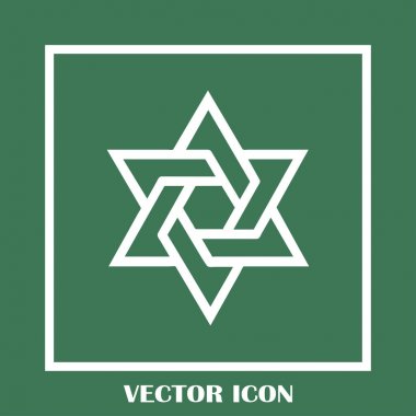 Davut'un yıldızı. Simge vektör