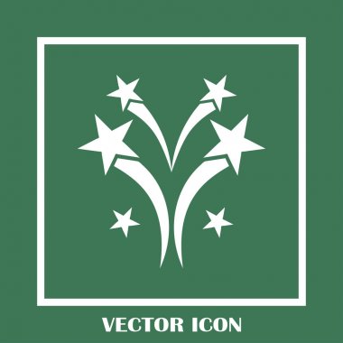 Havai fişek satırı simgesi, anahat vektör işareti