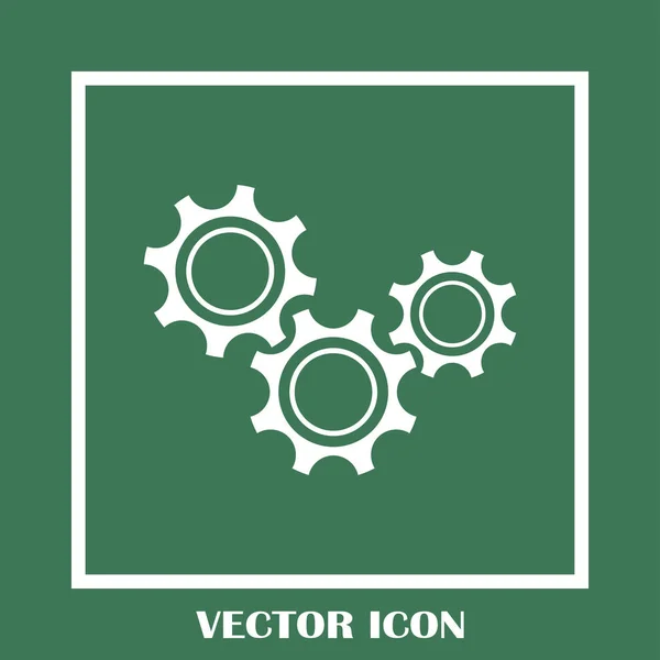 Icono de engranaje con arte vector de fondo vintage — Vector de stock