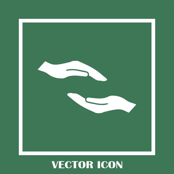 Manos icono vector, diseño plano mejor icono de vector — Vector de stock