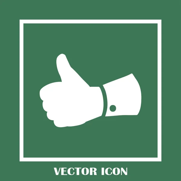 Vektor Daumen hoch Icon, flache Icon Vektor Illustration. — Stockvektor