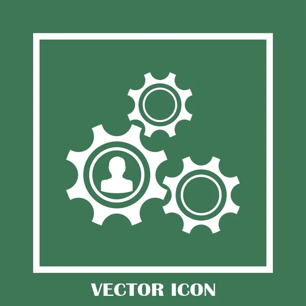 Icono de engranaje con arte vector de fondo vintage — Vector de stock