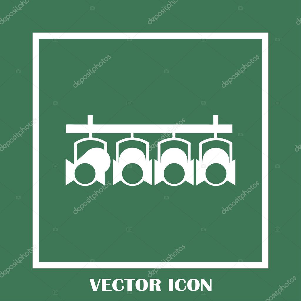 Spotlight vector web icon.
