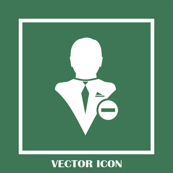 Slett brukerkonto Icon – stockvektor