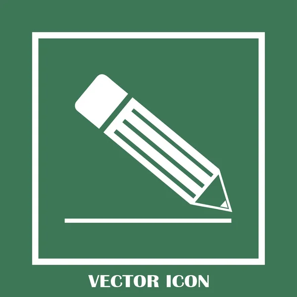 Icono de lápiz, ilustración vectorial — Vector de stock