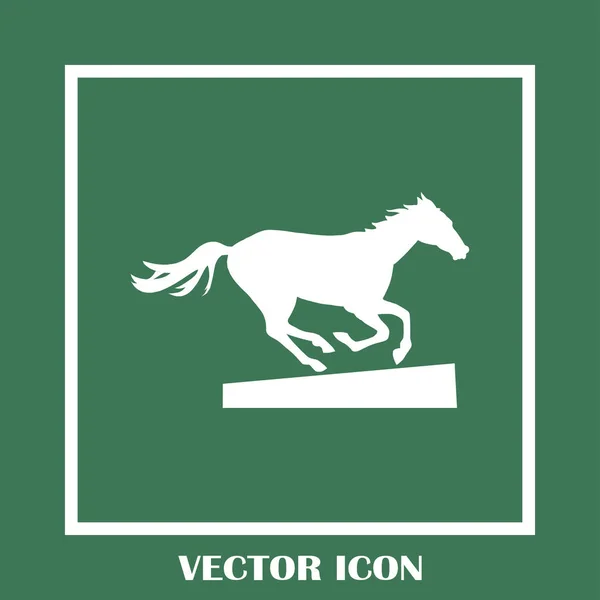 Silueta vectorial de un caballo en carrera — Archivo Imágenes Vectoriales