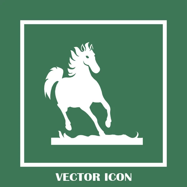 Silueta vectorial de un caballo en carrera — Archivo Imágenes Vectoriales