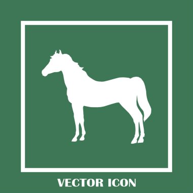 Koşan bir atın vektör silueti