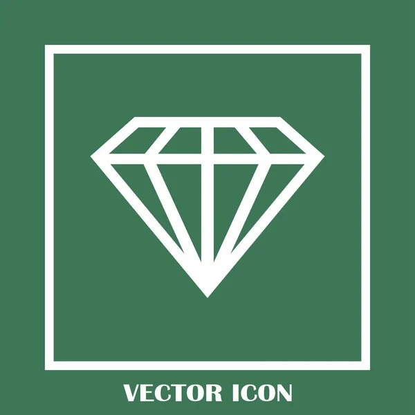 Linha diamante vetor Ícone — Vetor de Stock