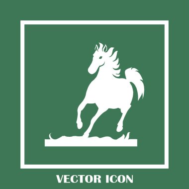 Koşan bir atın vektör silueti