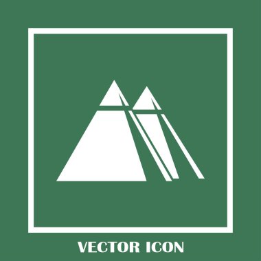 Piramit vektör web simgesi