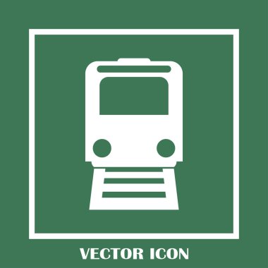 Tren simge vektör düz tasarımı