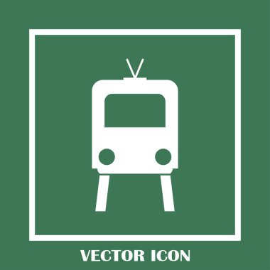 Tren simge vektör düz tasarımı