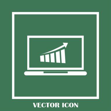 Web vektör simgesi. İş grafiği ile izlemek
