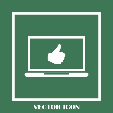 Simge, düz simge vektör çizim vektör başparmak.