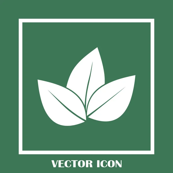 Yaprak ikonu vektör illüstrasyonu — Stok Vektör