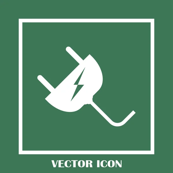 Stecker-Symbol. Vektorillustration. Stecker in flacher Ausführung. — Stockvektor