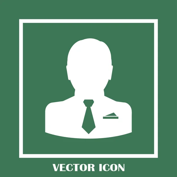 Hombre de negocios vector icono web — Vector de stock