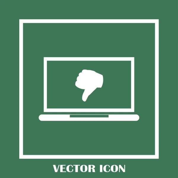 Thumb down. Icon don't like. Vector illustration. — Stock Vector