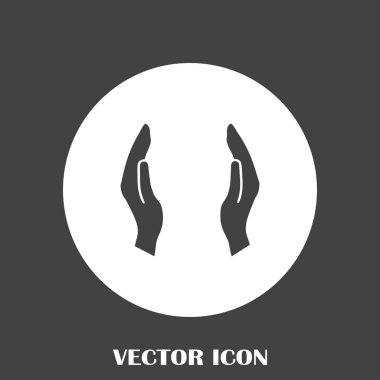 eller simge vektör, düz tasarım en iyi vektör simgesi