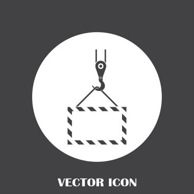 ekibimizi vinç kanca, kaldırma çalışmaları, tesisat işleri, Bina, tamamen düzenlenebilir vektör görüntü