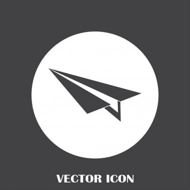 Uçak simge vektör, katı logo illüstrasyon, sembol