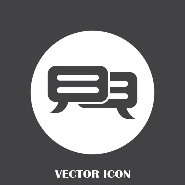 Ícone de bate-papo no estilo liso na moda isolado em um fundo. Discurso bolha símbolo para o seu web site design, logotipo, app, UI. Ilustração vetorial, EPS10 . — Vetor de Stock