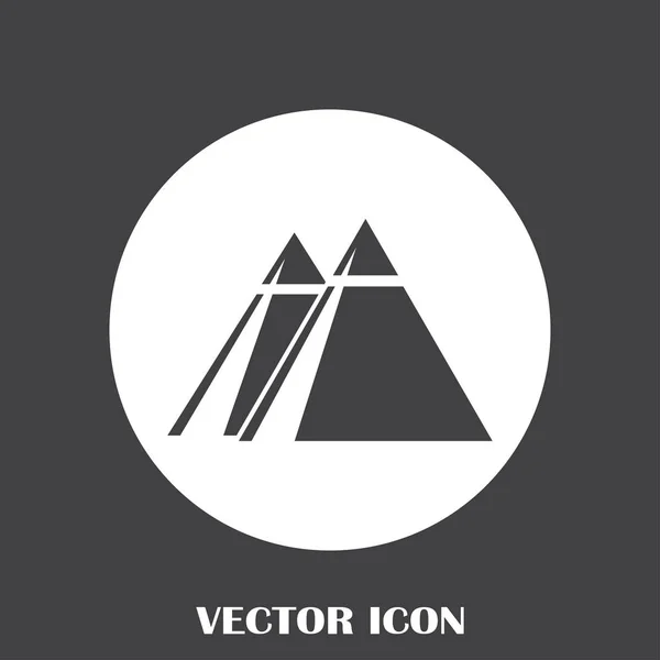 Pirámide vector web icono — Vector de stock