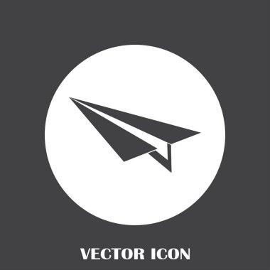 Uçak simge vektör, katı logo illüstrasyon, sembol