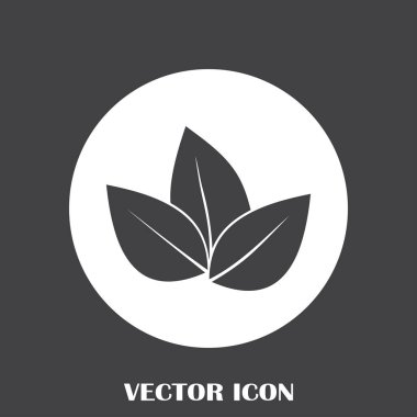 Yaprak ikonu vektör illüstrasyonu