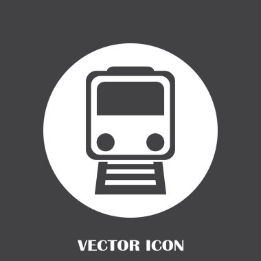 Tren simge vektör düz tasarımı