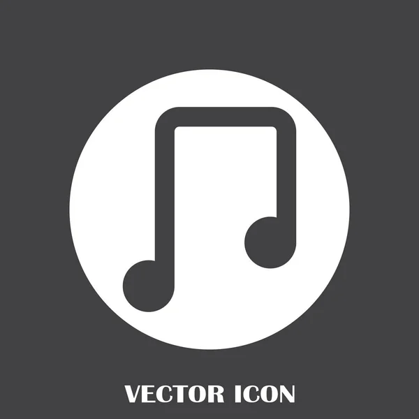 Icône de note de musique noire — Image vectorielle