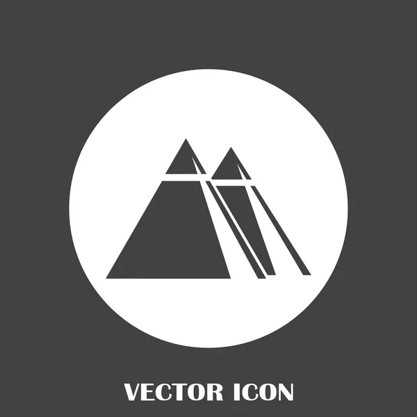 Pirámide vector web icono — Archivo Imágenes Vectoriales