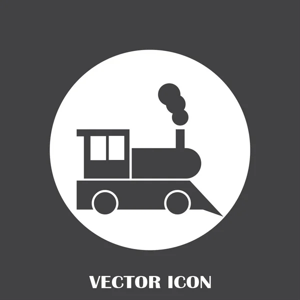 Tren icono vector diseño plano — Vector de stock