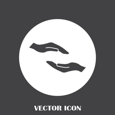 eller simge vektör, düz tasarım en iyi vektör simgesi